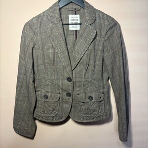Esprit de Corp Plaid Blazer Y2K Tailored Cotton Jacket